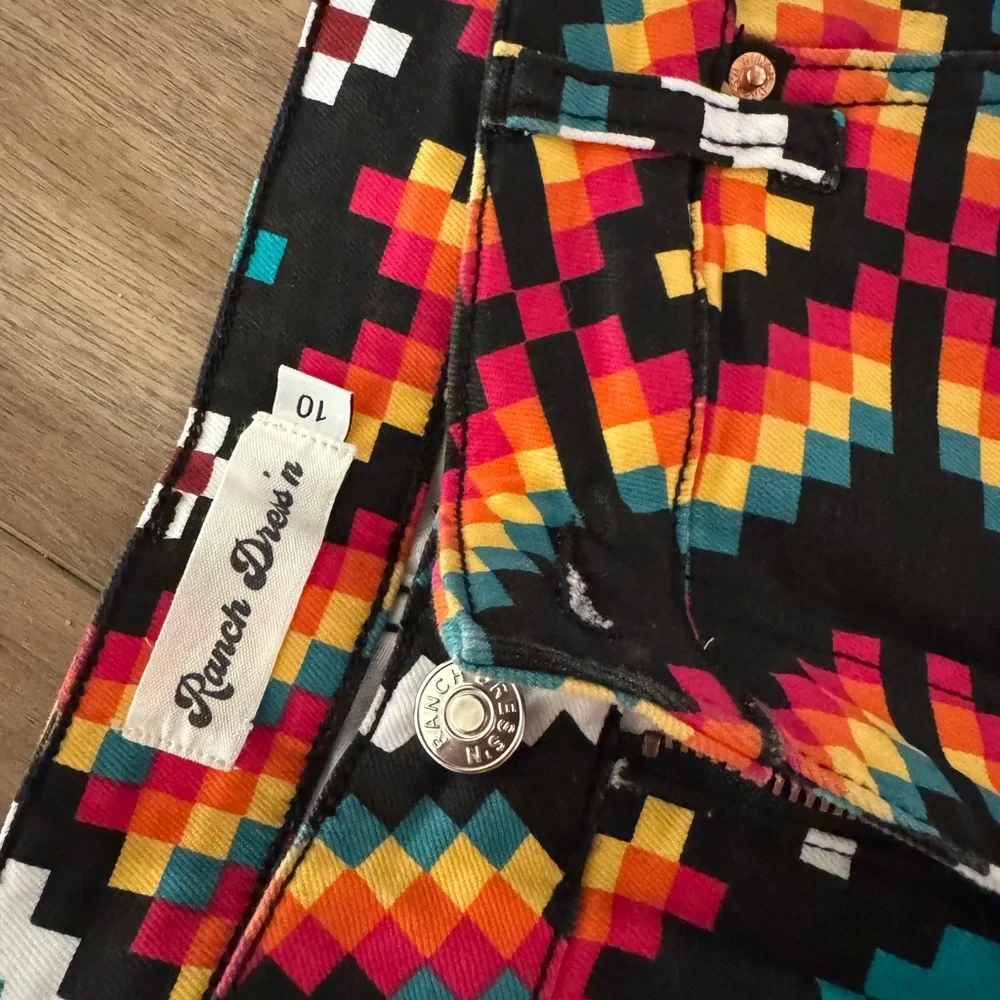 Colorful Geometric Patterned Pants - Picture 2 of 3